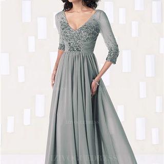 Unique bridesmaid Prom Dress,Simple Prom Dress,Cheap appliques Prom Dress,Sexy middle sleeves beading Evening Dress appliques v-neck Prom/Evening Dress with Criss Cross dress