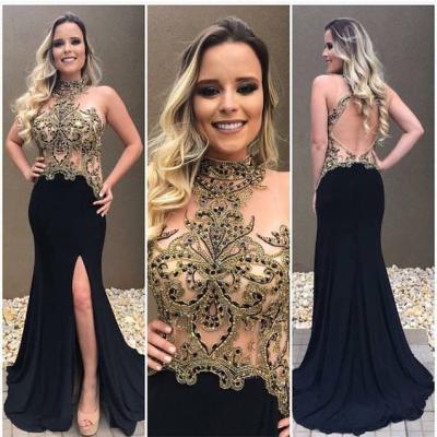  Cheap Black African Prom Dresses Long Mermaid Arabic Evening Dress Backless Special Occasion Celebrity Party Gowns