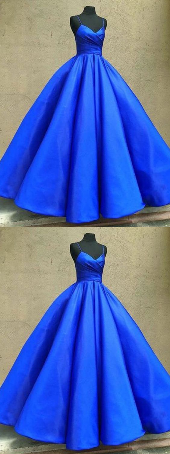 deep blue ball gown
