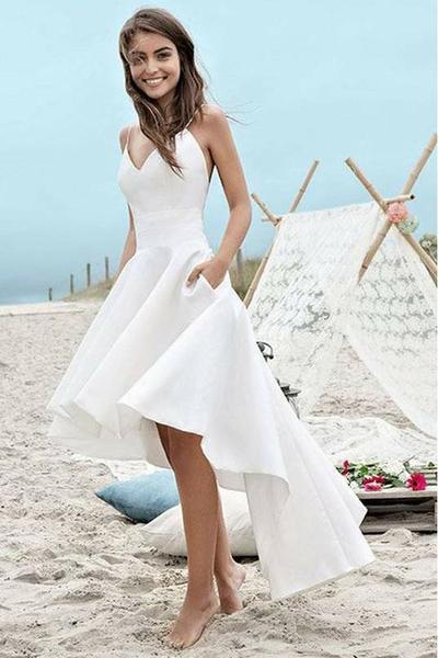 Ivory Satin Cocktail Dress
