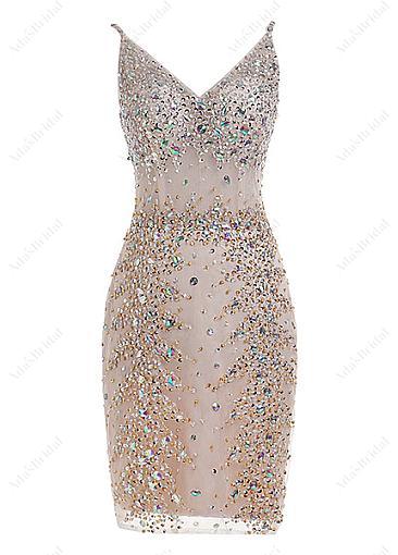 rhinestone cocktail dress