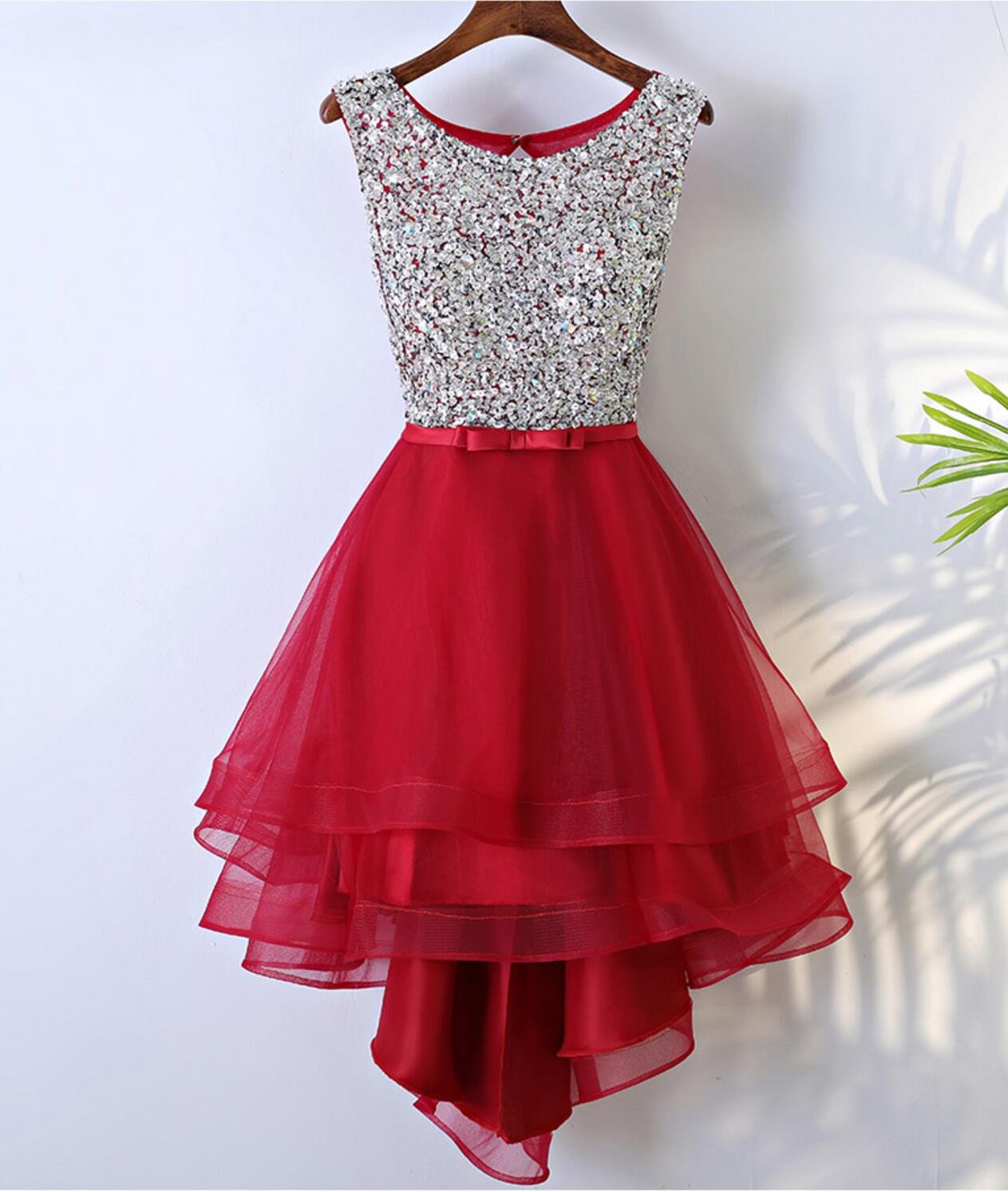 Red Prom Dresses Corset Back