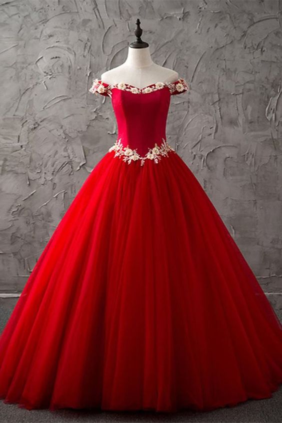 princess in red gown