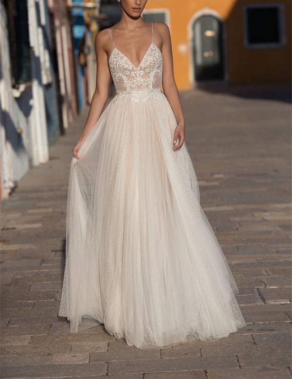 custom-made-spaghetti-strap-v-neck-sheer-lace-tulle-a-line-floor-length-wedding-dress-on-luulla